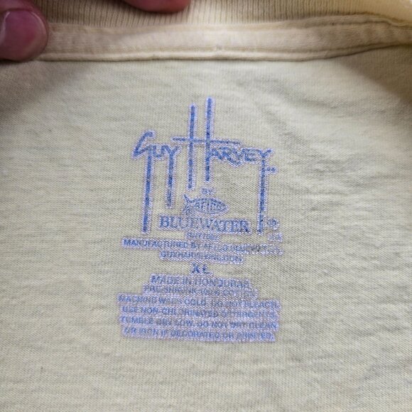 Guy Harvey Tshirt Mens XL Yellow Short Sleeve Coastal Conservation Association - Picture 9 of 10